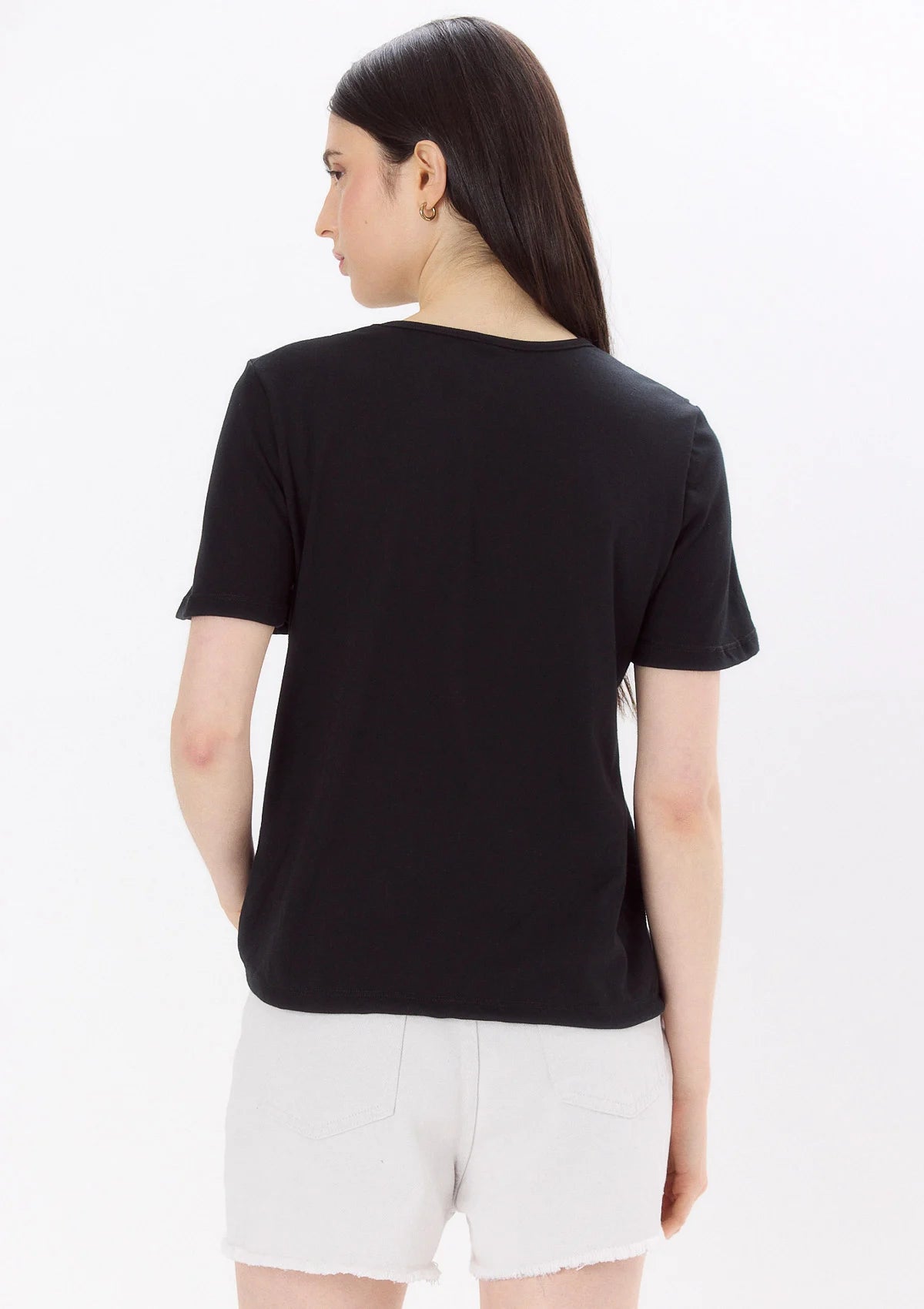 Remera Manga Corta Negra